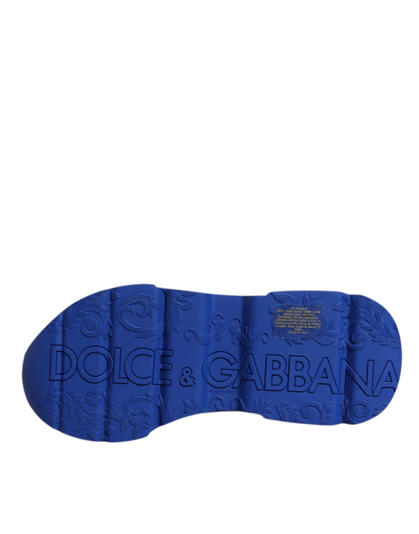 Dolce & Gabbana Blå Læder Daymaster Lave Sneakers Sko