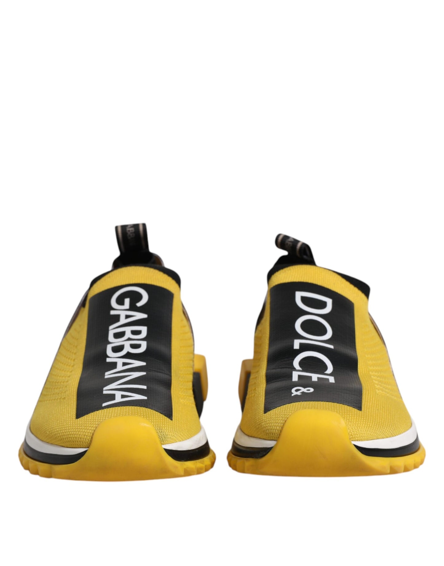 Dolce & Gabbana Gule Sorte Slip On Sorrento Sneaker Sko