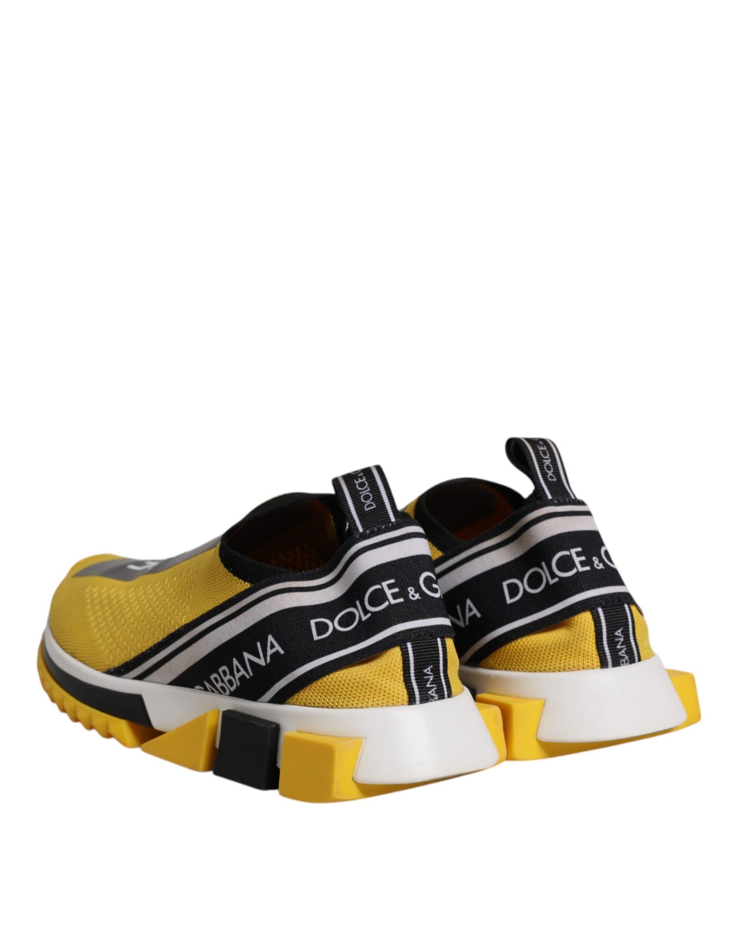 Dolce & Gabbana Gule Sorte Slip On Sorrento Sneaker Sko