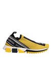 Dolce & Gabbana Gule Sorte Slip On Sorrento Sneaker Sko
