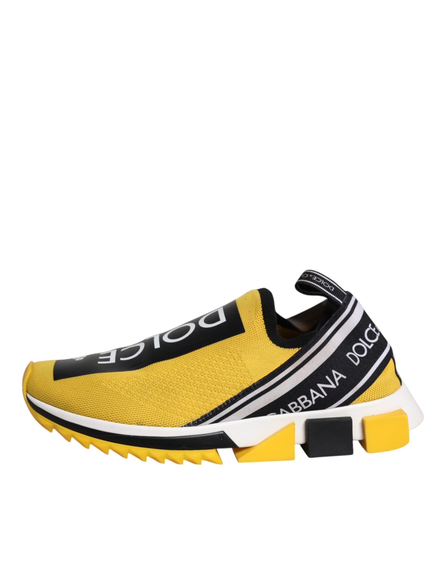 Dolce & Gabbana Gule Sorte Slip On Sorrento Sneaker Sko