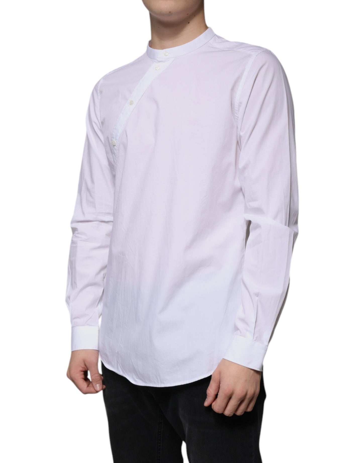 Dolce & Gabbana Hvid Bomulds Slim Fit MARTINI Kjole