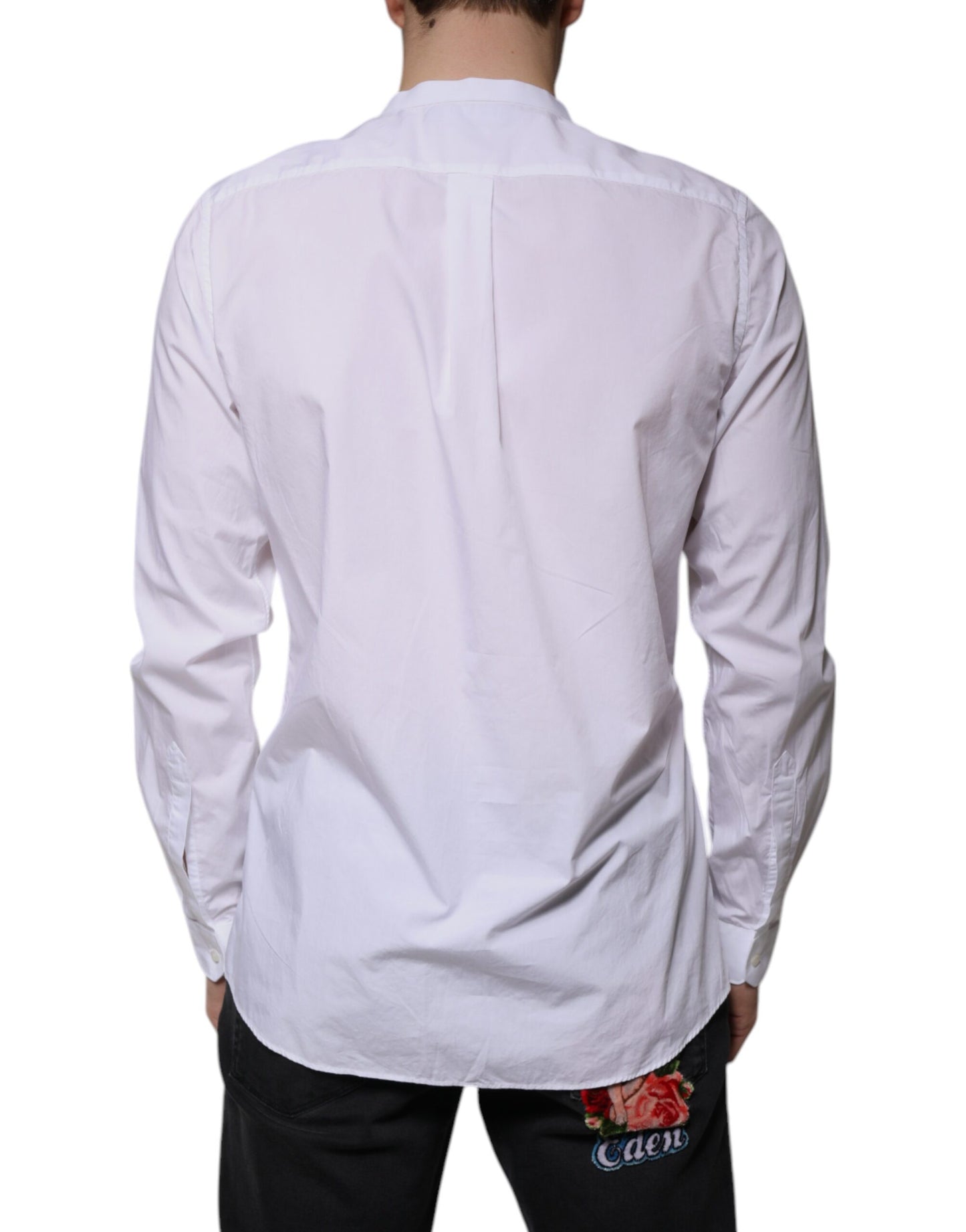 Dolce & Gabbana Hvid Bomulds Slim Fit MARTINI Kjole