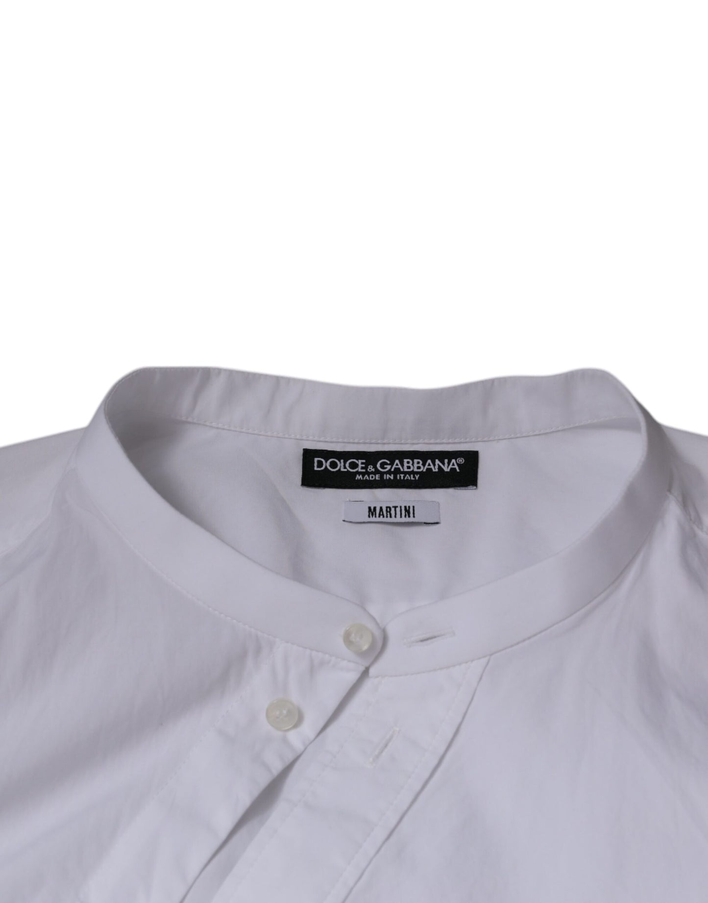 Dolce & Gabbana Hvid Bomulds Slim Fit MARTINI Kjole
