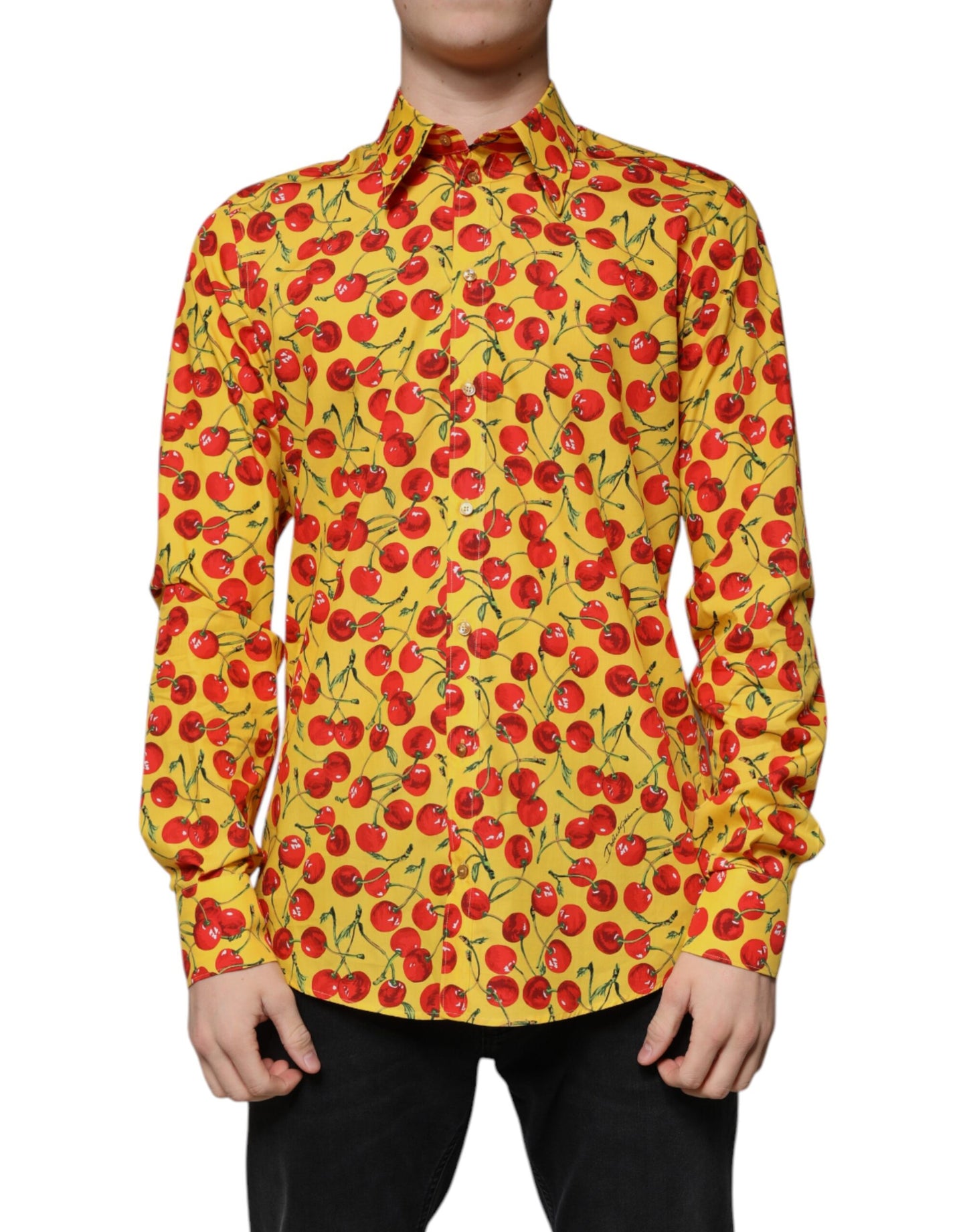 Dolce & Gabbana Gul Kirsebær Bomulds MARTINI Kjole