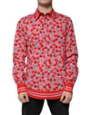 Dolce & Gabbana Pink Cherry Cotton Formal MARTINI Dressshirt