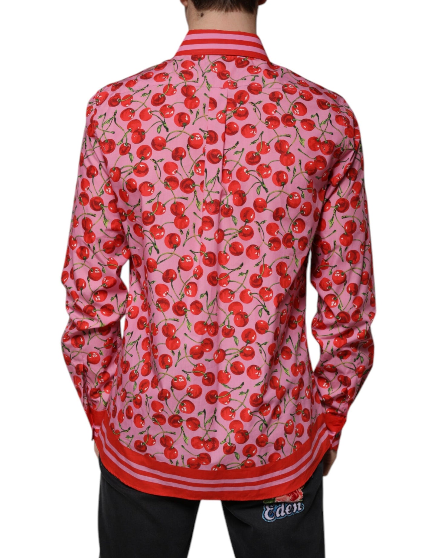 Dolce & Gabbana Pink Cherry Cotton Formal MARTINI Dressshirt