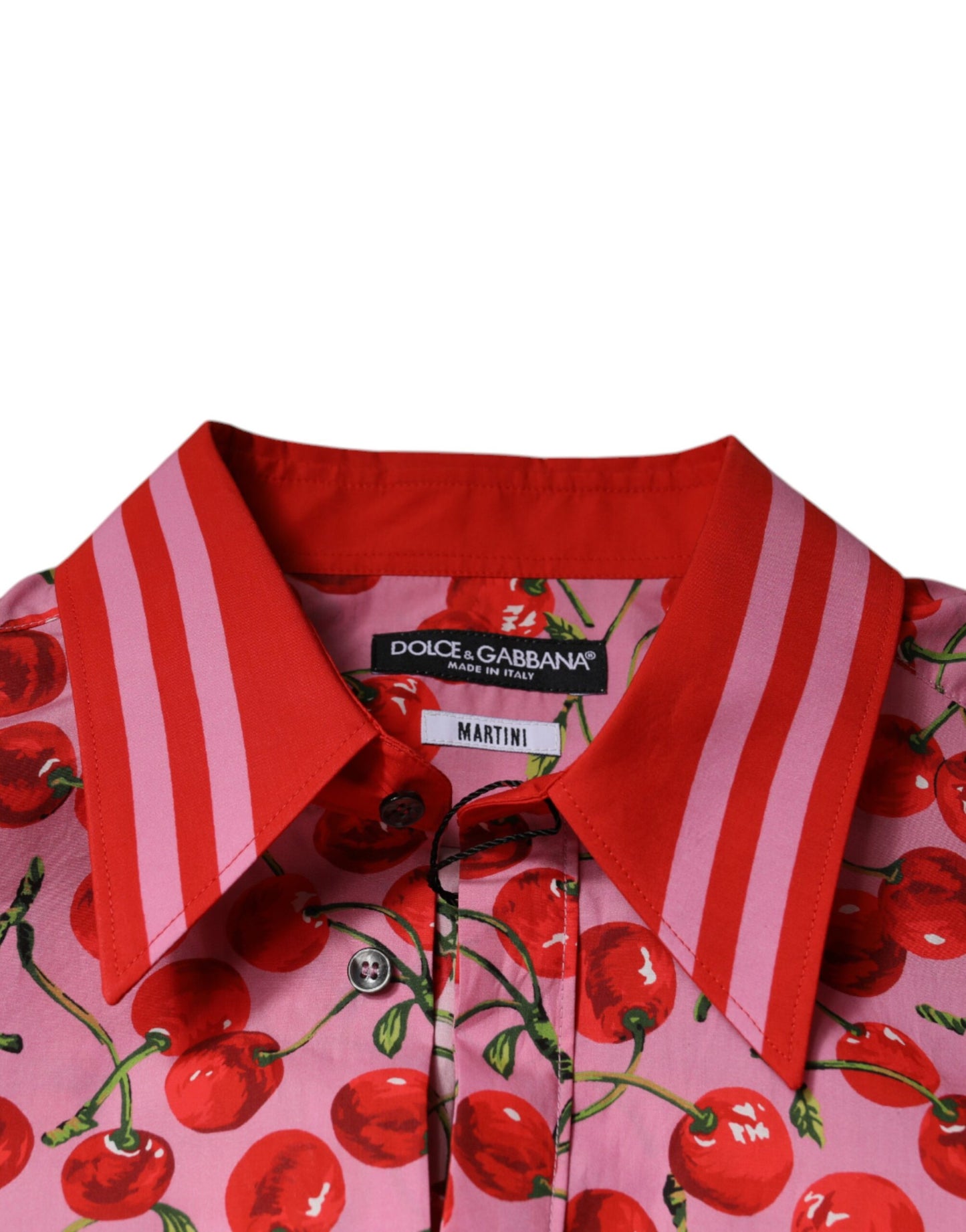 Dolce & Gabbana Pink Cherry Cotton Formal MARTINI Dressshirt