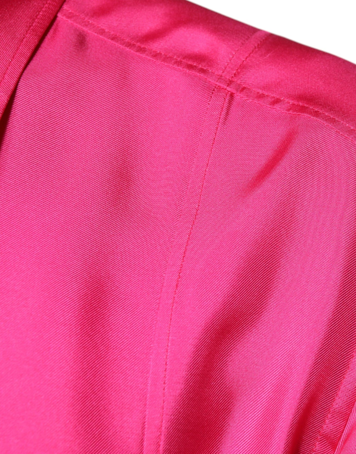 Dolce & Gabbana Lyserød Silkekrave Herreskjorte Med Button Down-Stil