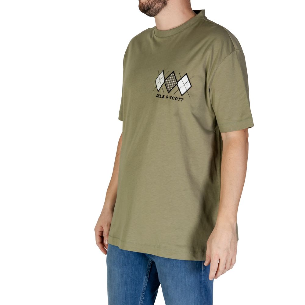 Lyle & Scott Grøn Bomulds T-shirt