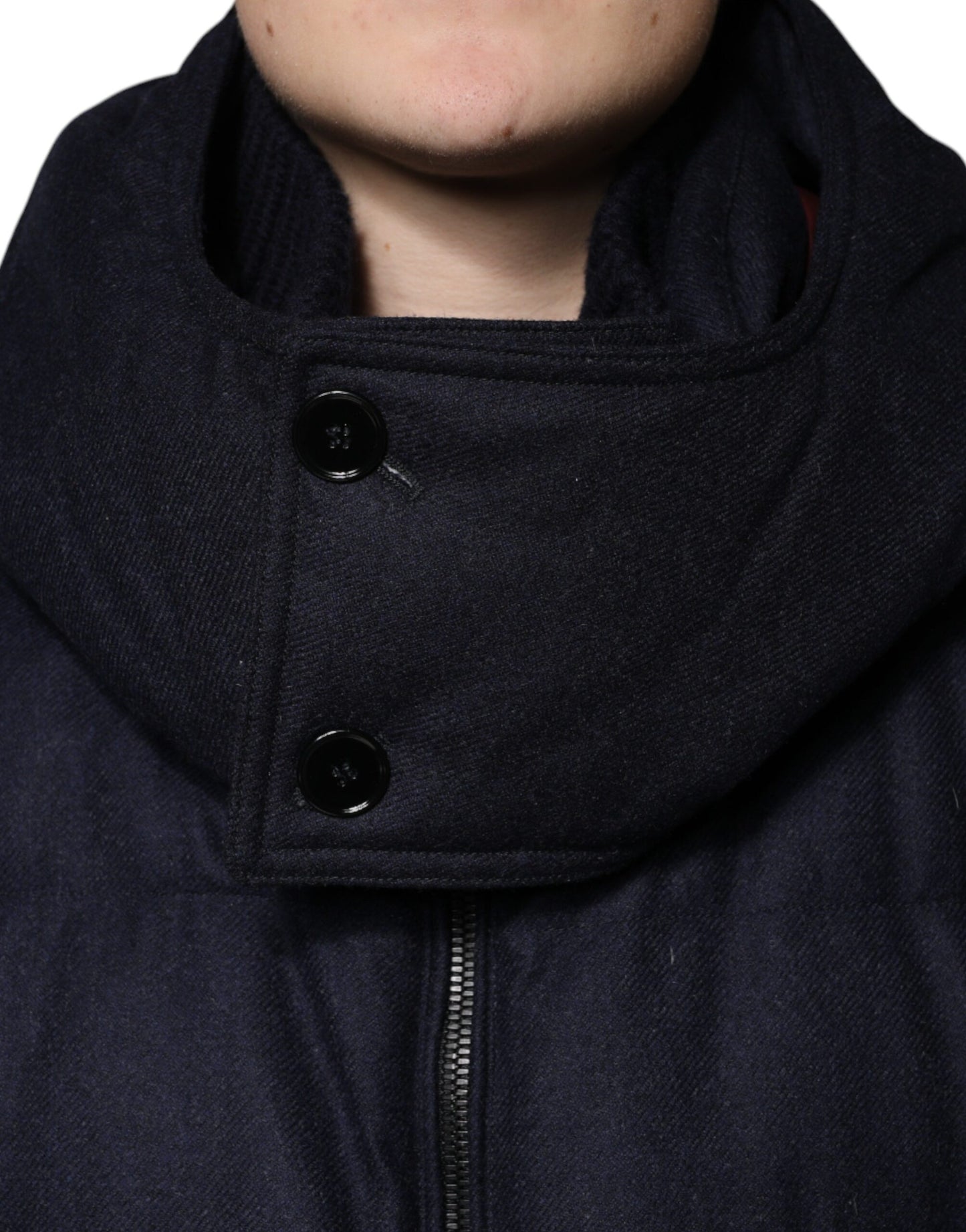 Dolce & Gabbana Sort Nylon Hættejakke til Herrer