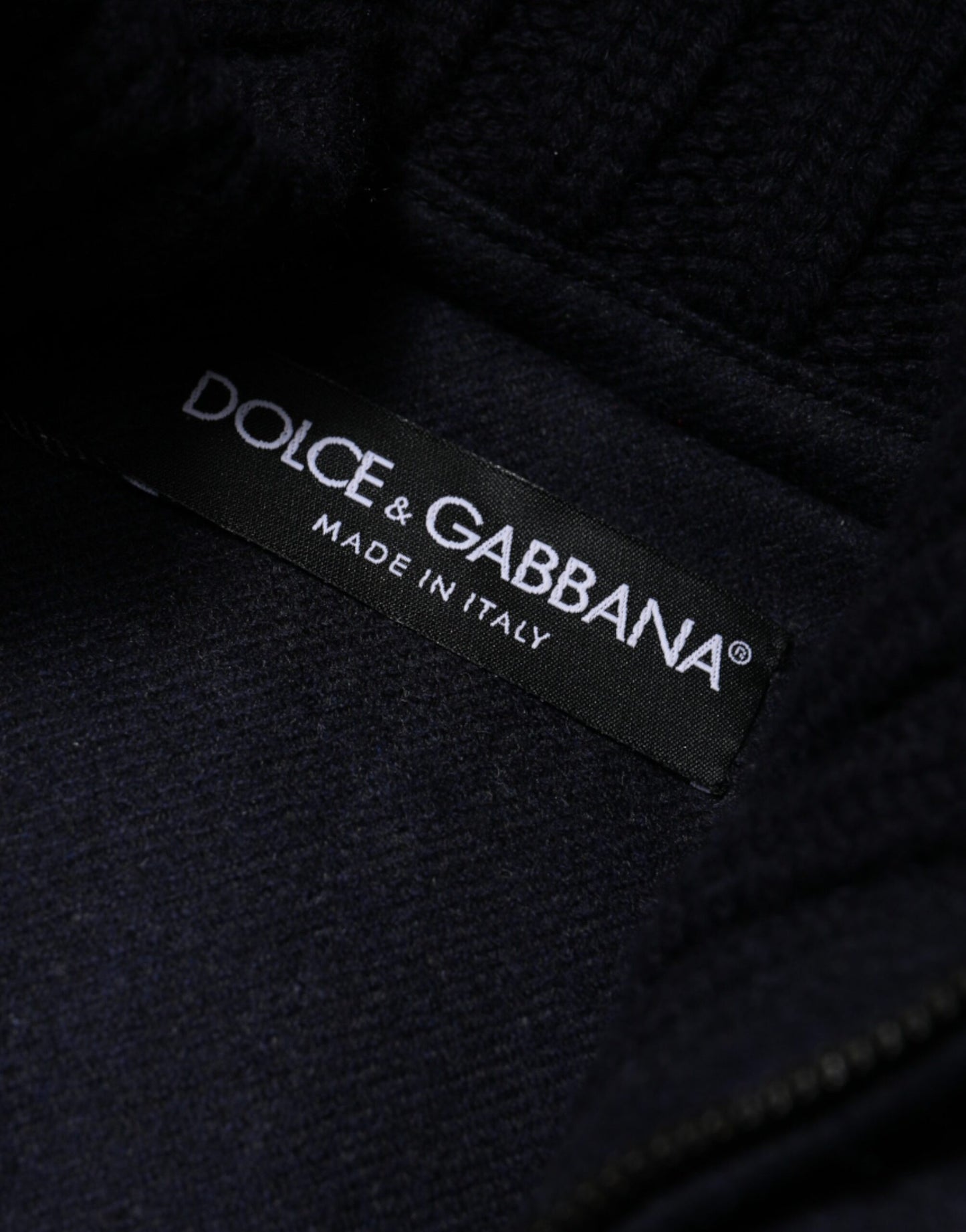 Dolce & Gabbana Sort Nylon Hættejakke til Herrer