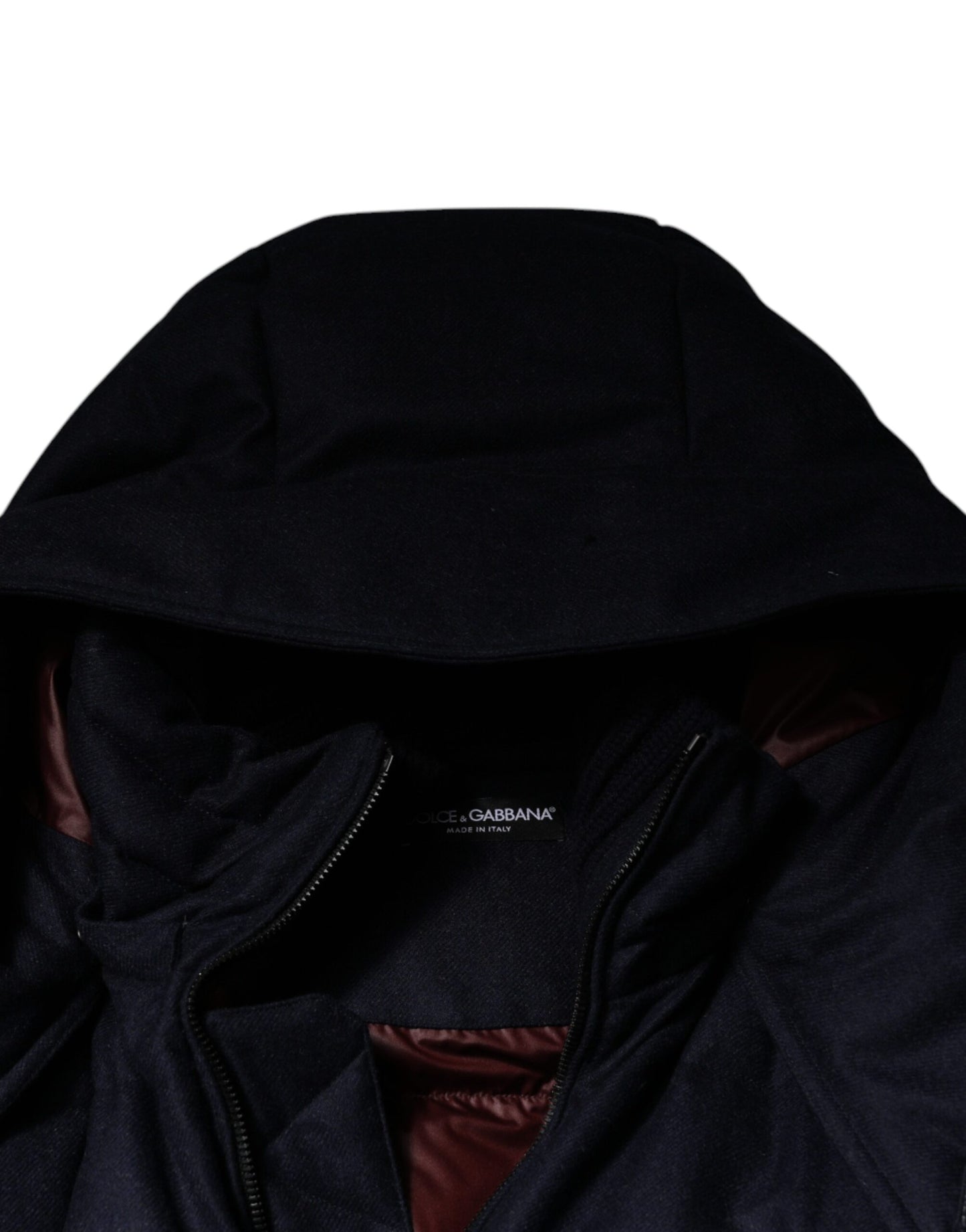 Dolce & Gabbana Sort Nylon Hættejakke til Herrer