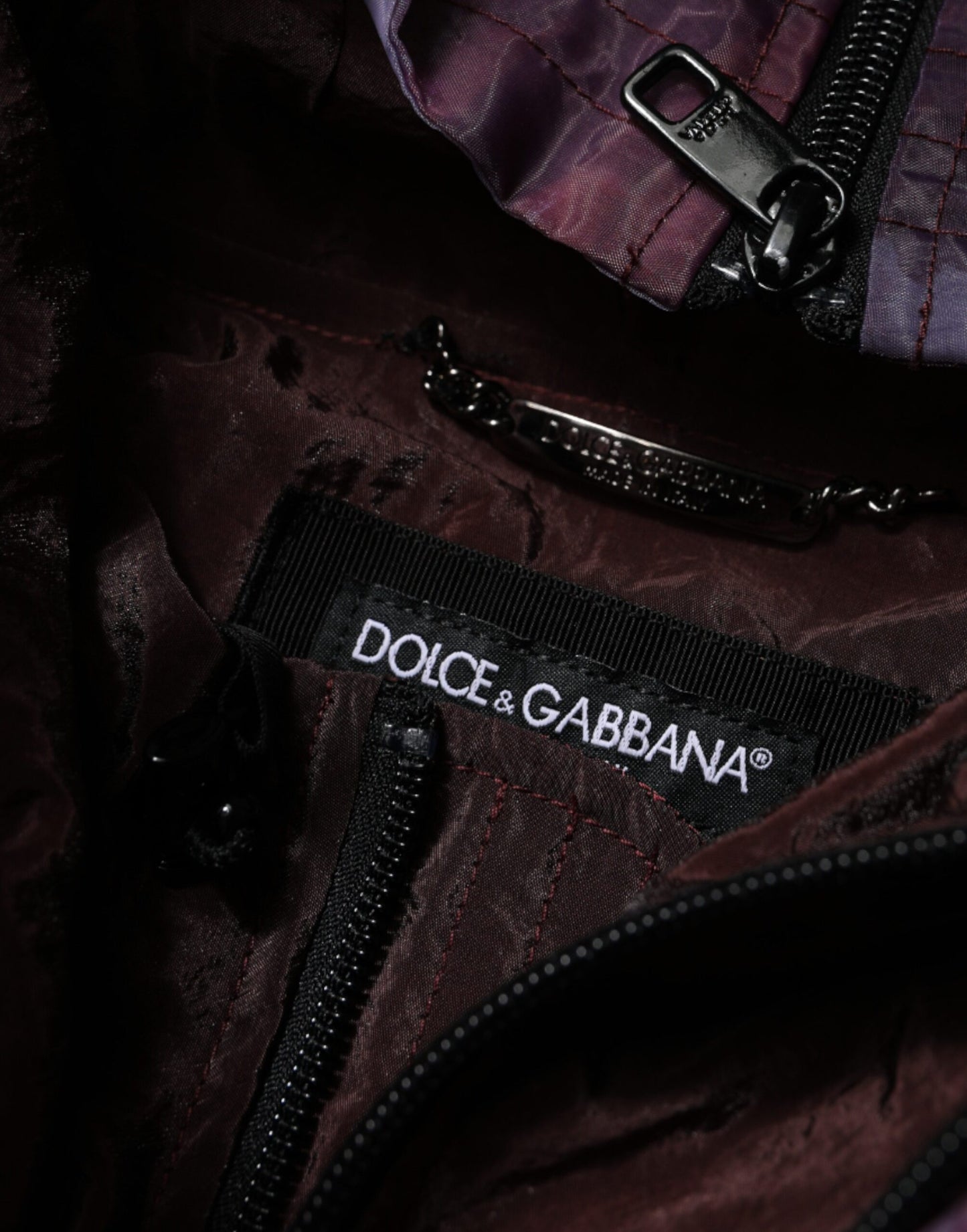 Dolce & Gabbana Lilla Camouflage Hættejakke Herre Blousonjakke