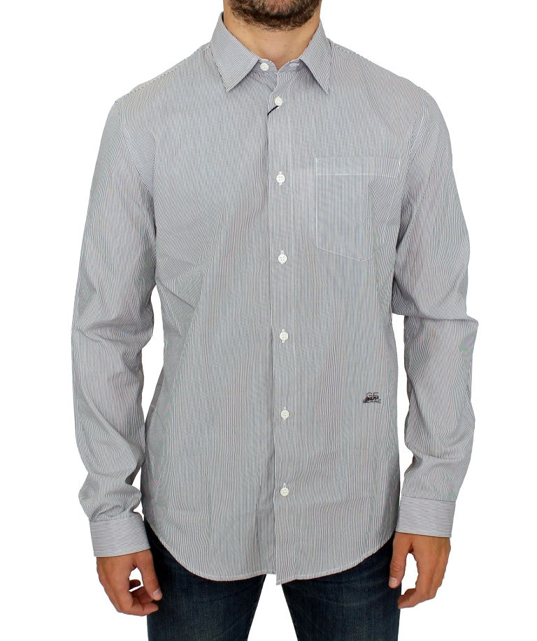 GF Ferre Chic Gråstribet Bomuldsskjorte med Casual Look