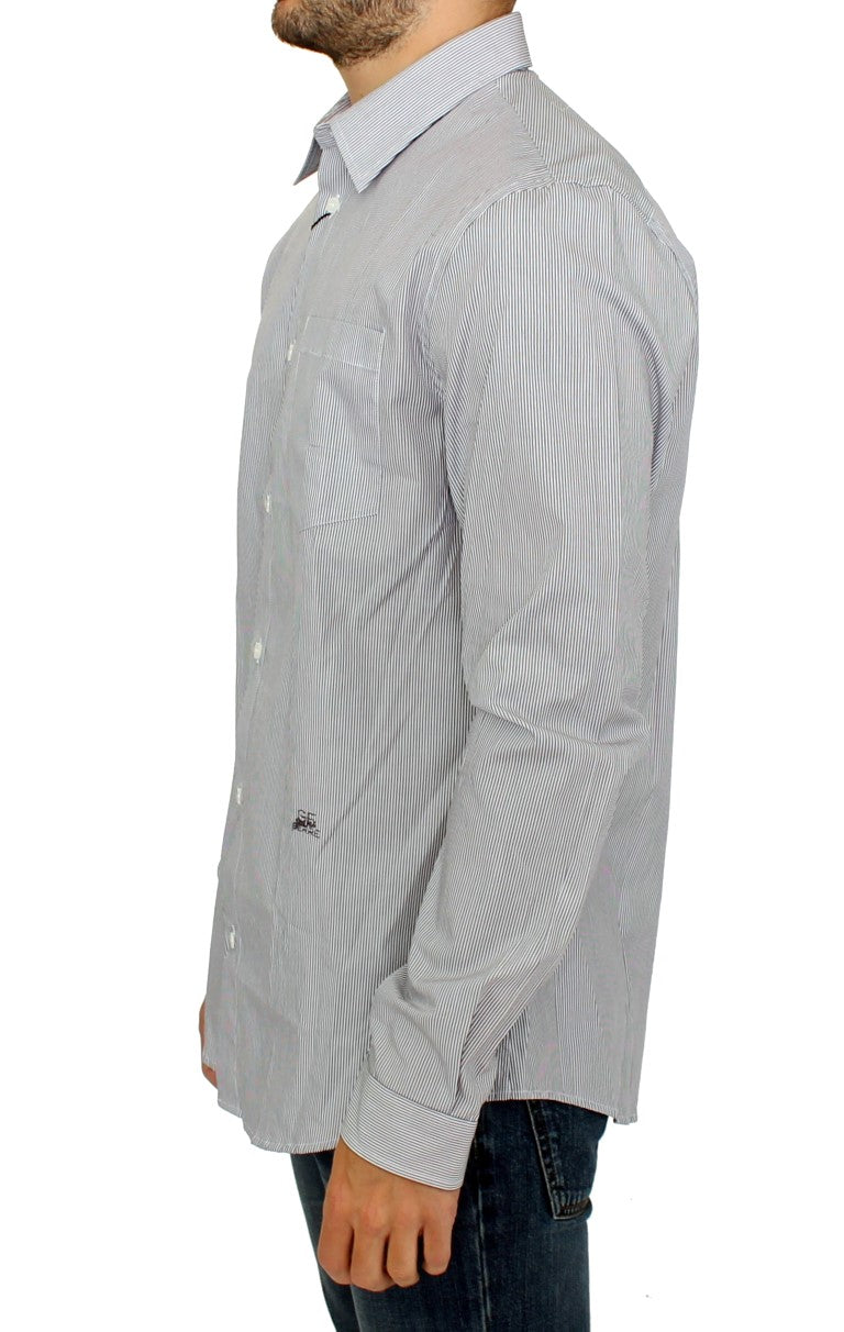 GF Ferre Chic Gråstribet Bomuldsskjorte med Casual Look
