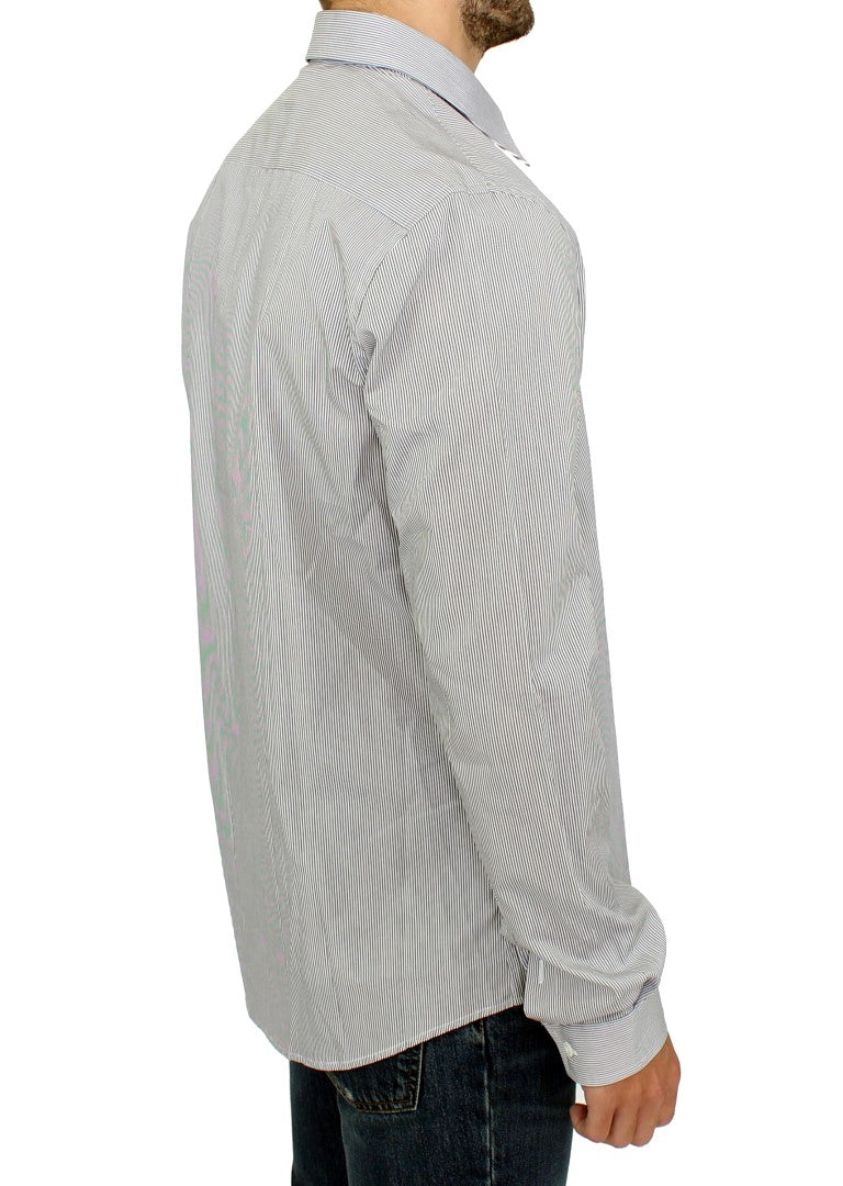 GF Ferre Chic Gråstribet Bomuldsskjorte med Casual Look
