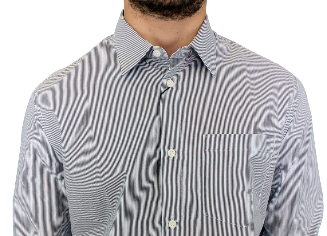GF Ferre Chic Gråstribet Bomuldsskjorte med Casual Look