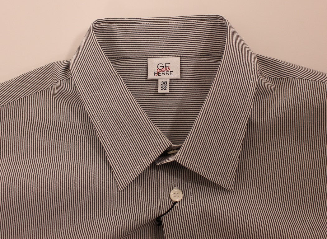 GF Ferre Chic Gråstribet Bomuldsskjorte med Casual Look