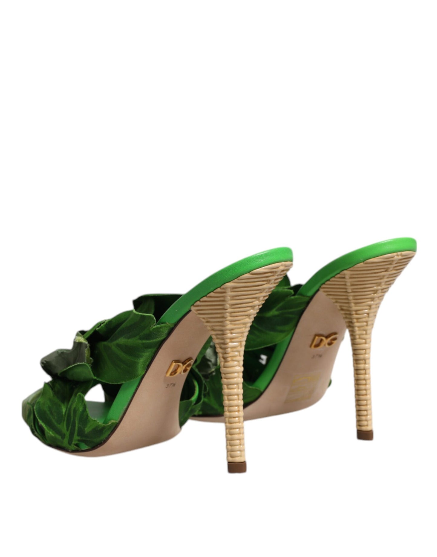 Dolce & Gabbana Grønne Krystal Slides KEIRA Sandalsko