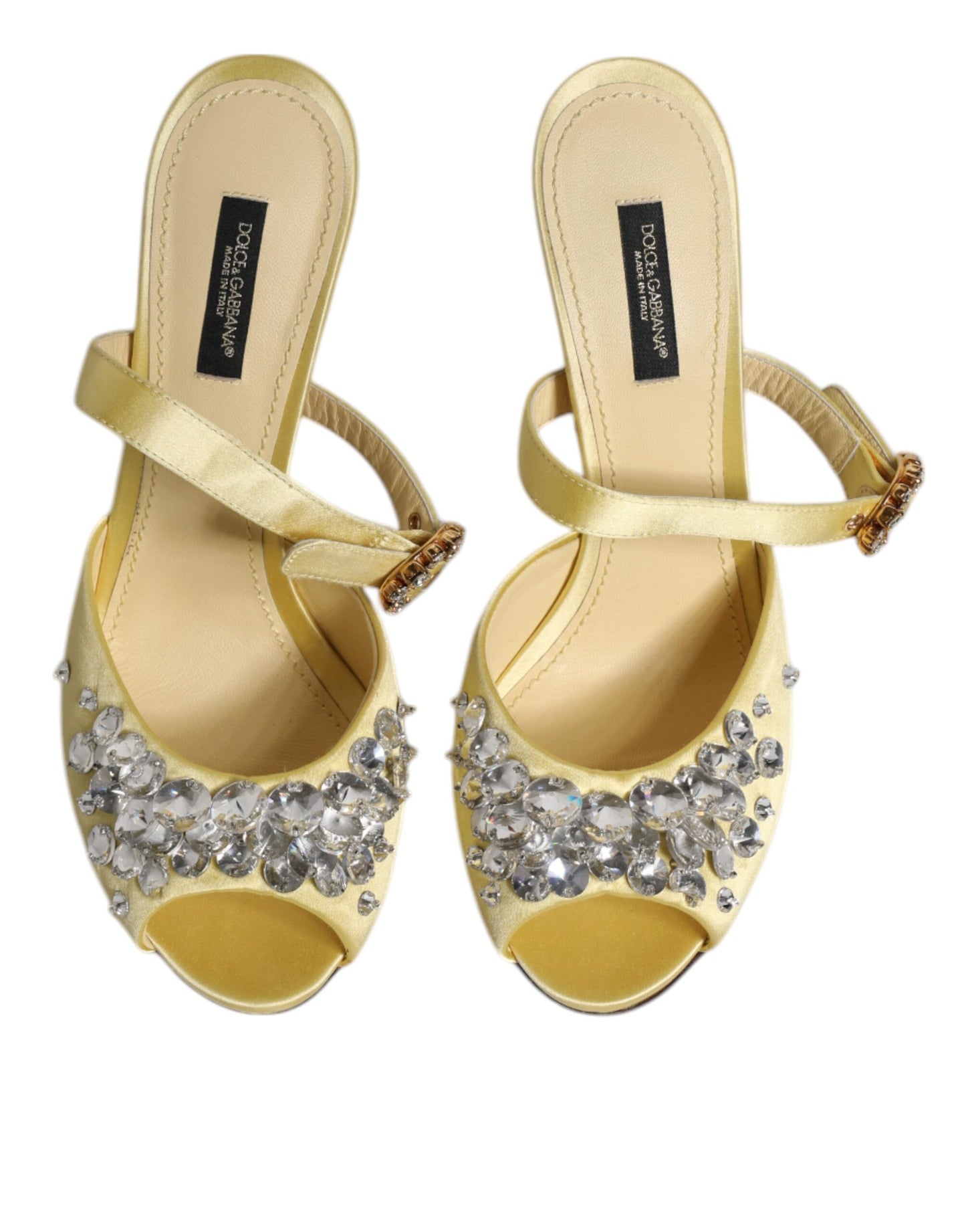Dolce & Gabbana Gule Krystal Slides KEIRA Sandaler Sko