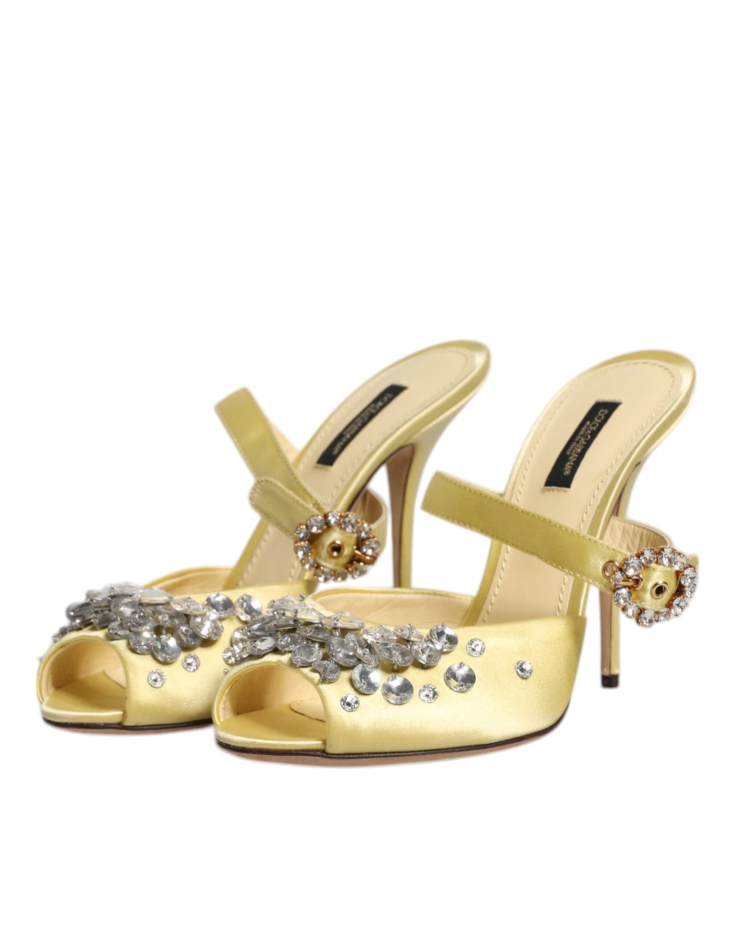 Dolce & Gabbana Gule Krystal Slides KEIRA Sandaler Sko