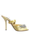 Dolce & Gabbana Gule Krystal Slides KEIRA Sandaler Sko