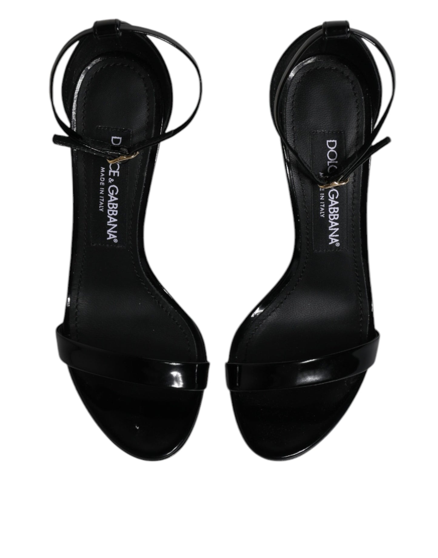 Dolce & Gabbana Sorte KEIRA Hæle Sandaler Med Ankelrem Sko