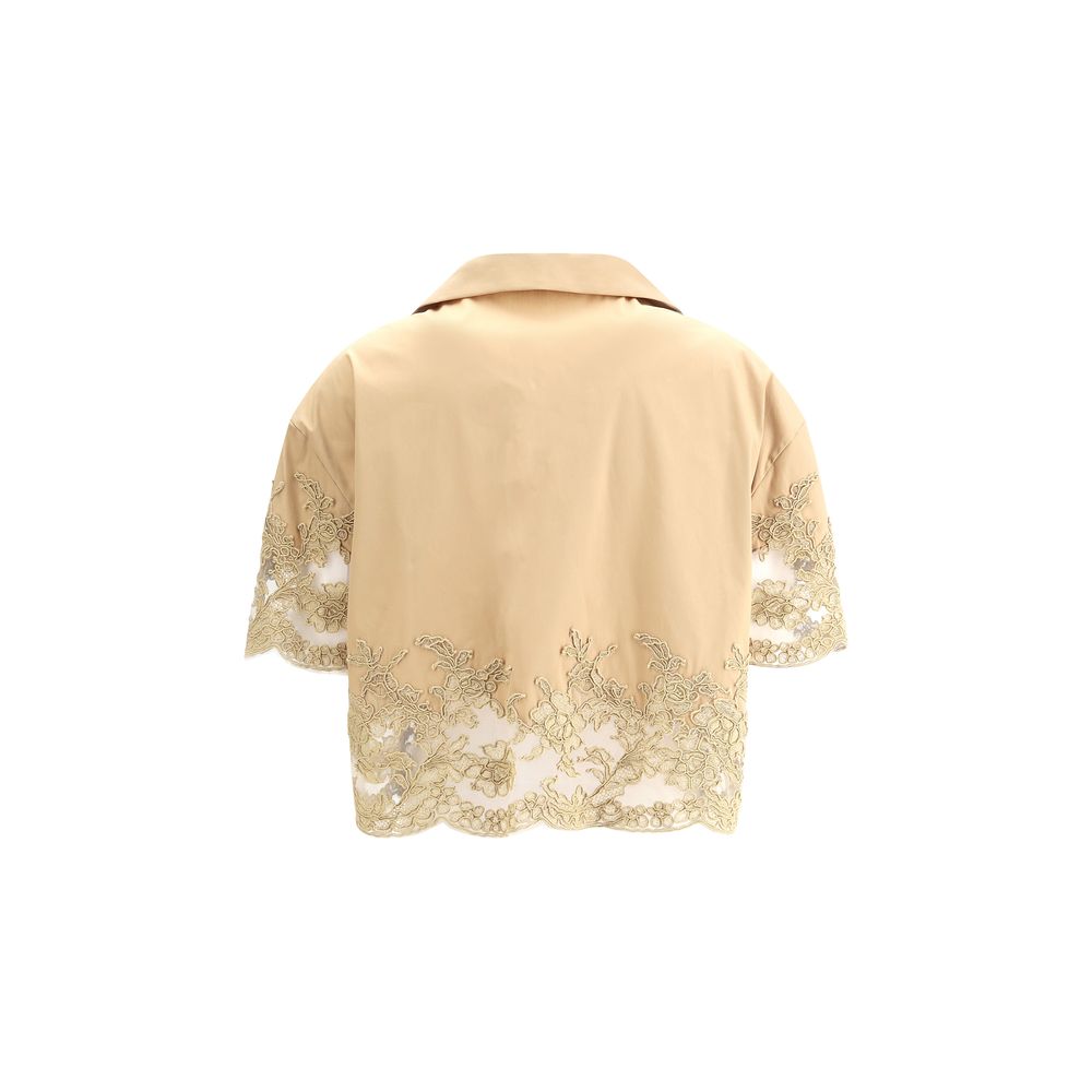 Ermanno Scervino skjorte med blondedetaljer