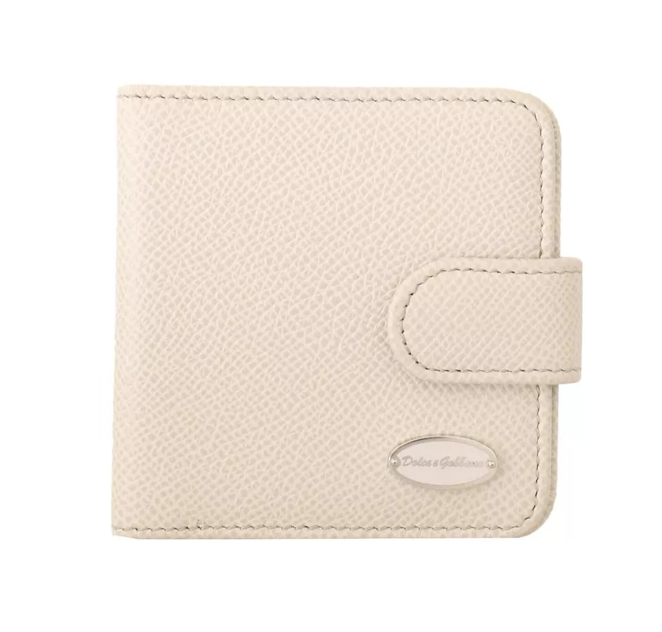 Dolce & Gabbana Hvid Dauphine Læder Kondom Etui Holder Lommepung