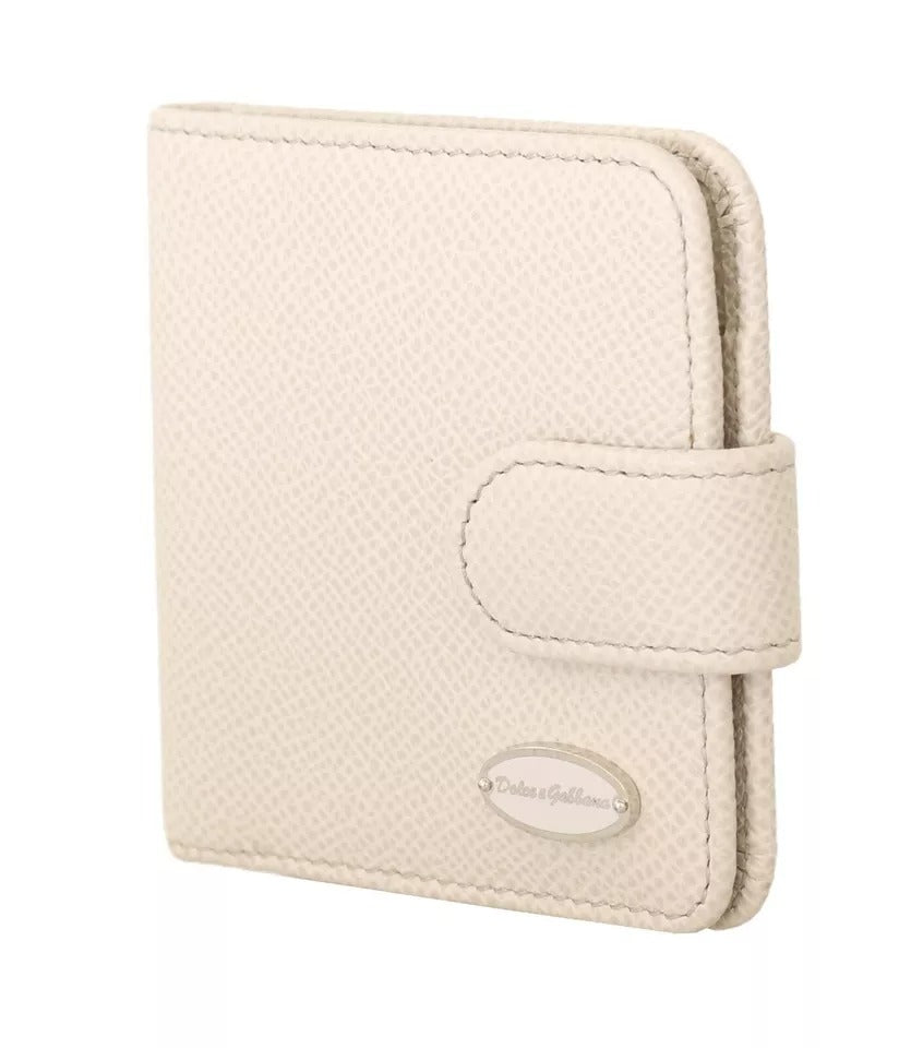 Dolce & Gabbana Hvid Dauphine Læder Kondom Etui Holder Lommepung