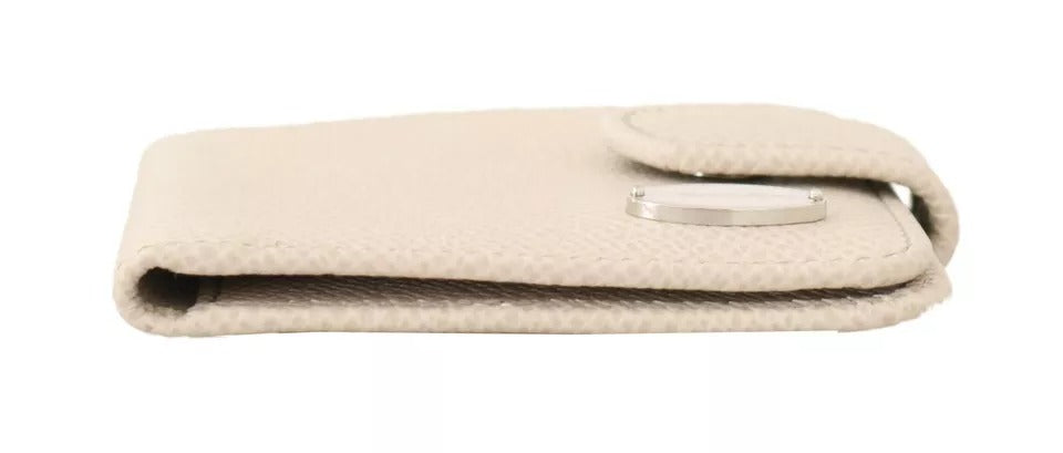 Dolce & Gabbana Hvid Dauphine Læder Kondom Etui Holder Lommepung