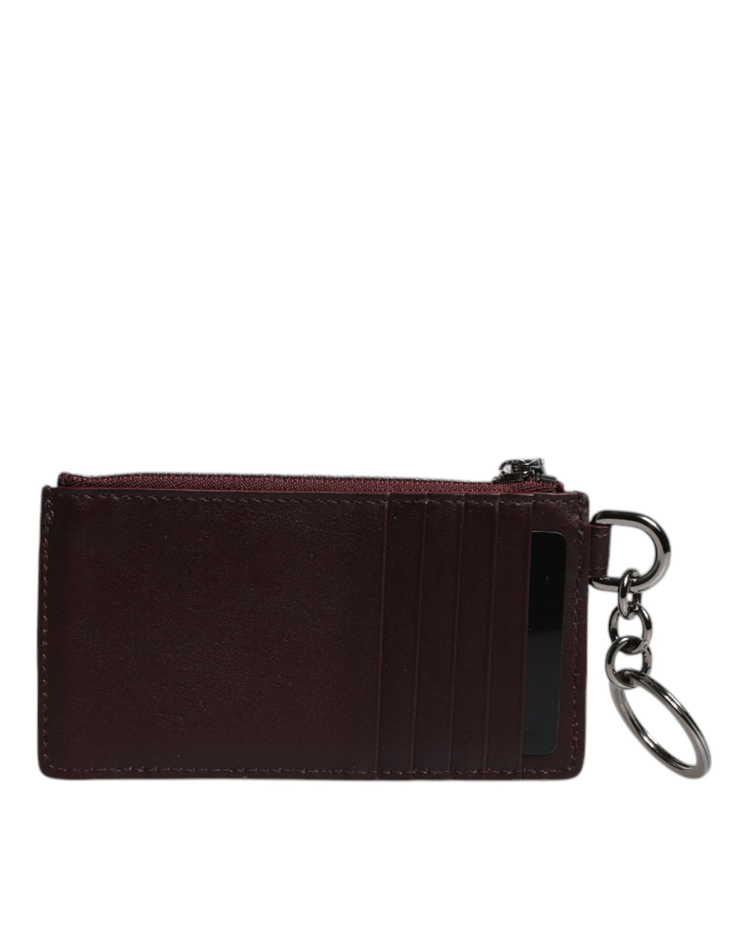 Dolce & Gabbana Brun Kalveskind Læder DG Logo Kortholder Pung