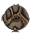 Dolce & Gabbana Brun Rund Møntpung i Læder med DG Logo og Snor