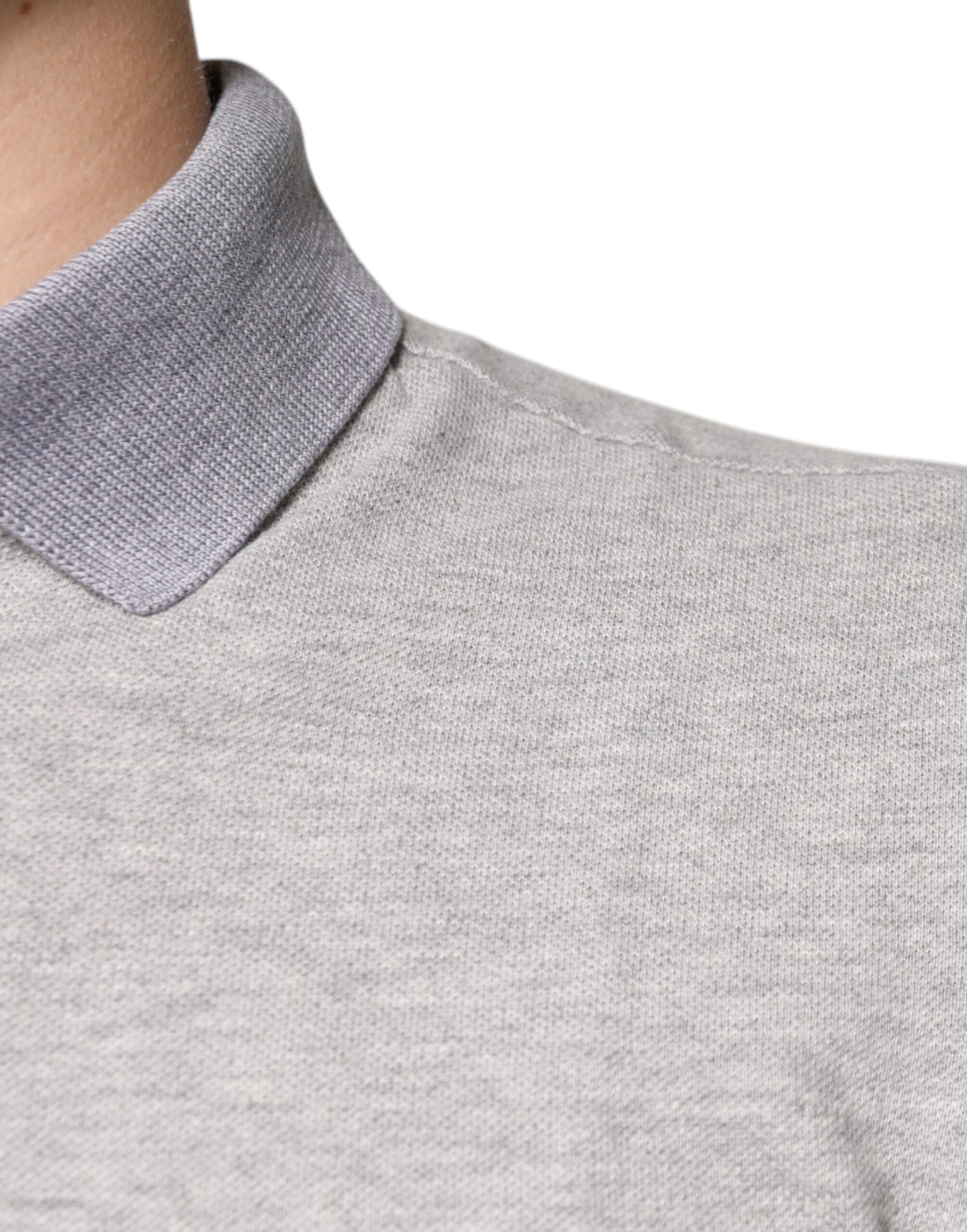 Dolce & Gabbana Grå Krave Kortærmet Herre Polo T-shirt