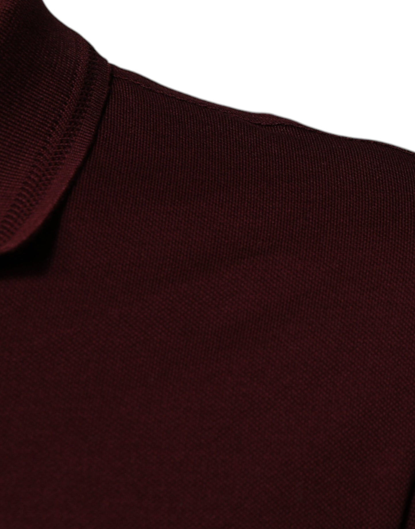 Dolce & Gabbana Maroon Krave Kortærmet Polo T-shirt