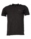 Dolce & Gabbana Mørkegrå Polo T-shirt med Korte Ærmer og Krave