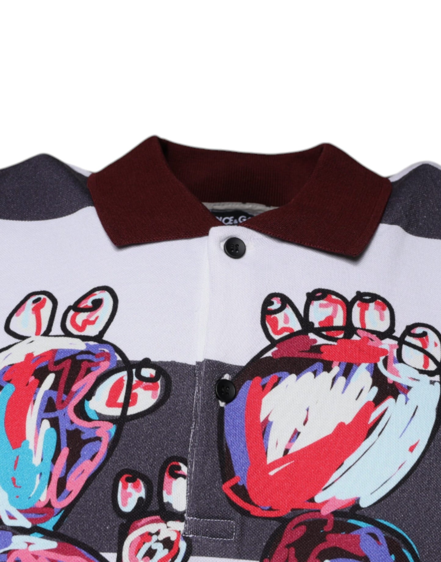 Dolce & Gabbana flerfarvet polo-T-shirt med grafisk krave