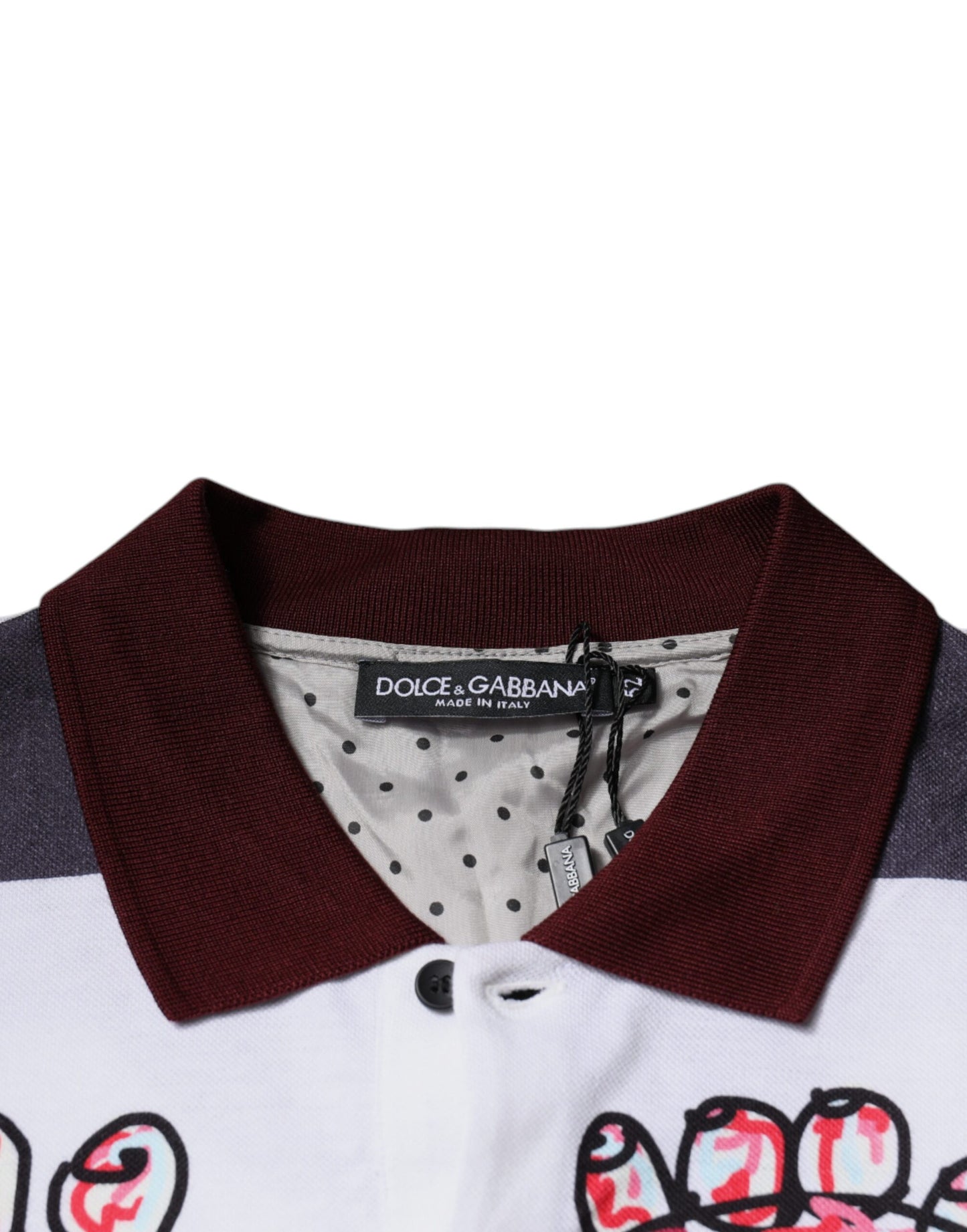 Dolce & Gabbana flerfarvet polo-T-shirt med grafisk krave