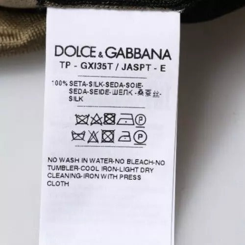Dolce & Gabbana Flerfarvet Camouflage Polo T-shirt med Krave