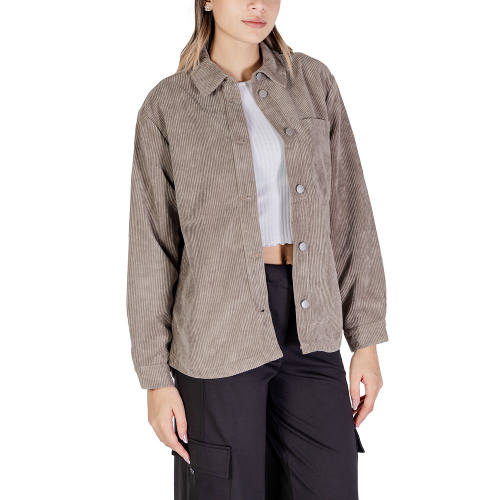 Jacqueline De Yong Beige polyesterskjorte