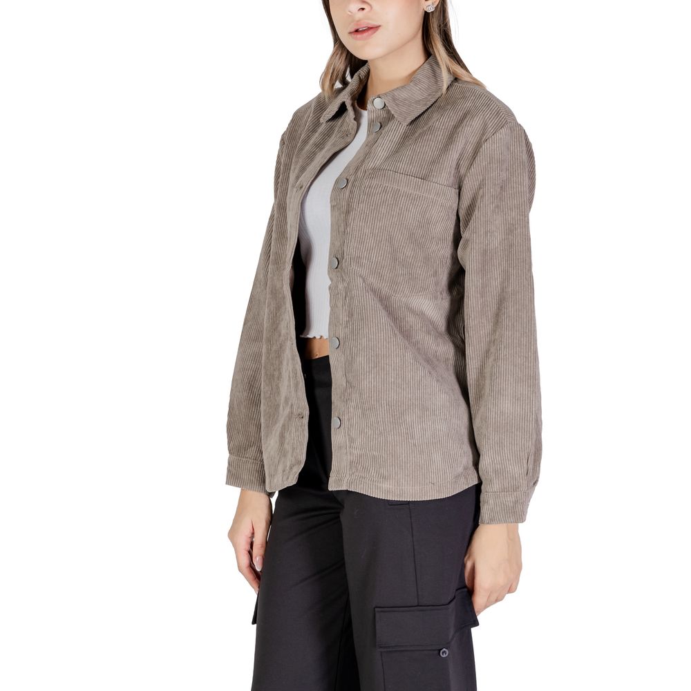 Jacqueline De Yong Beige polyesterskjorte