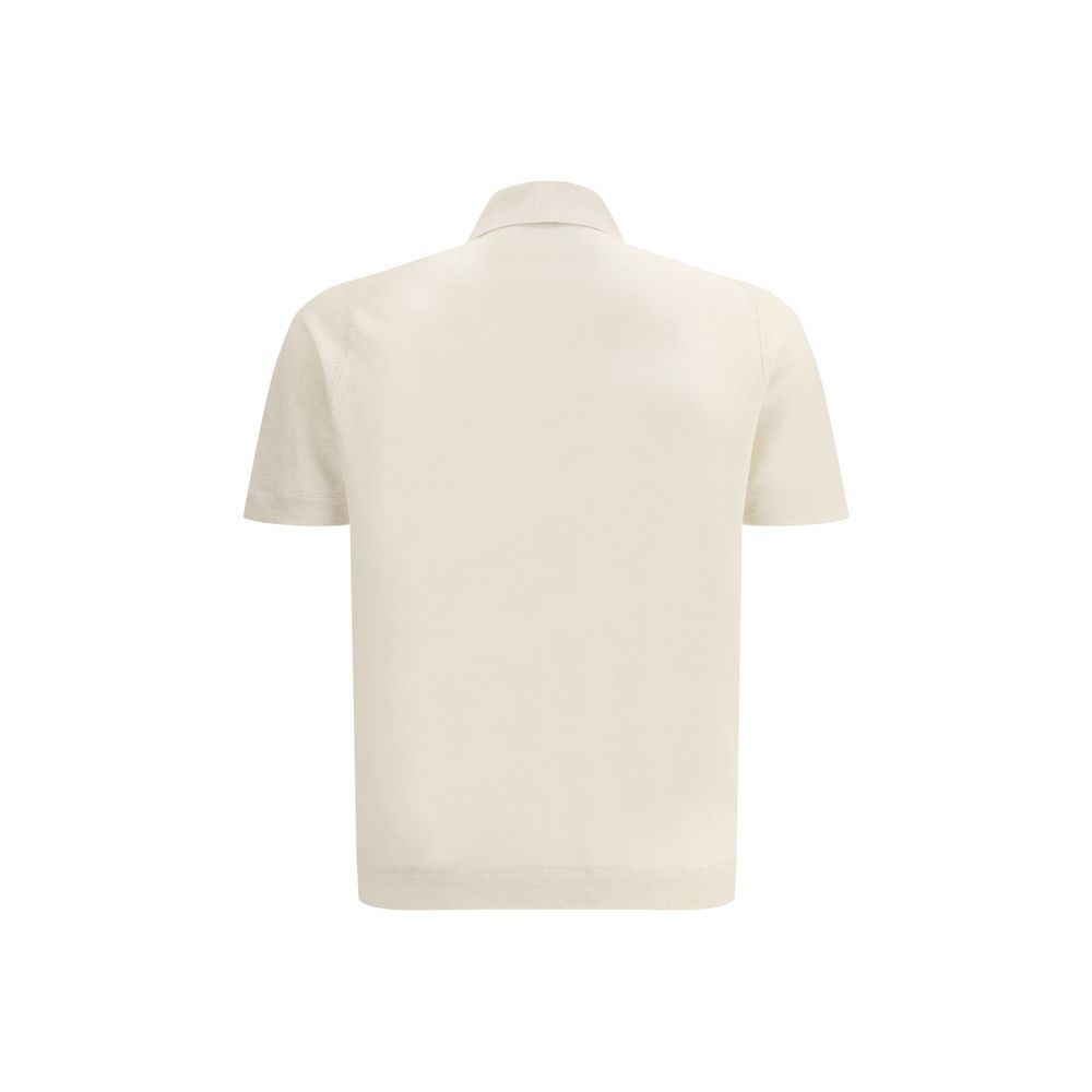 Brunello Cucinelli poloskjorte i hør