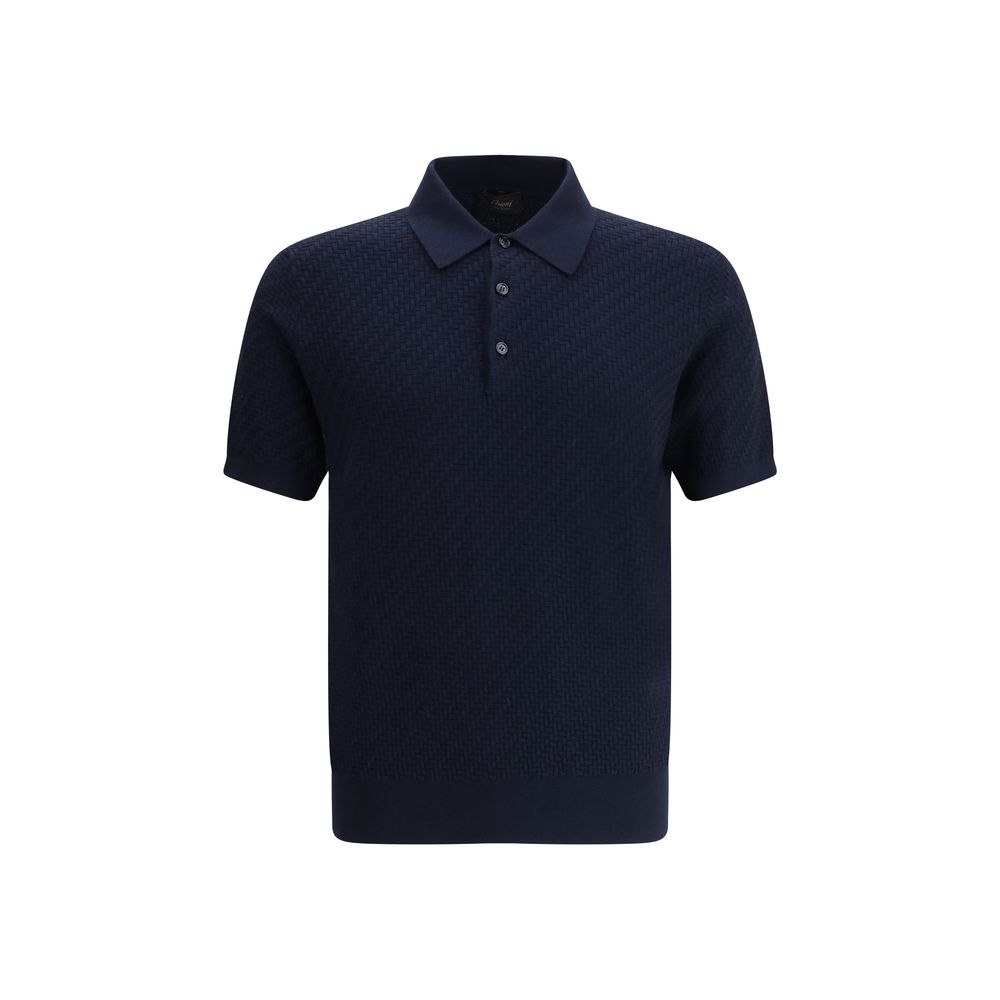 Brioni poloshirt med vævet mønster