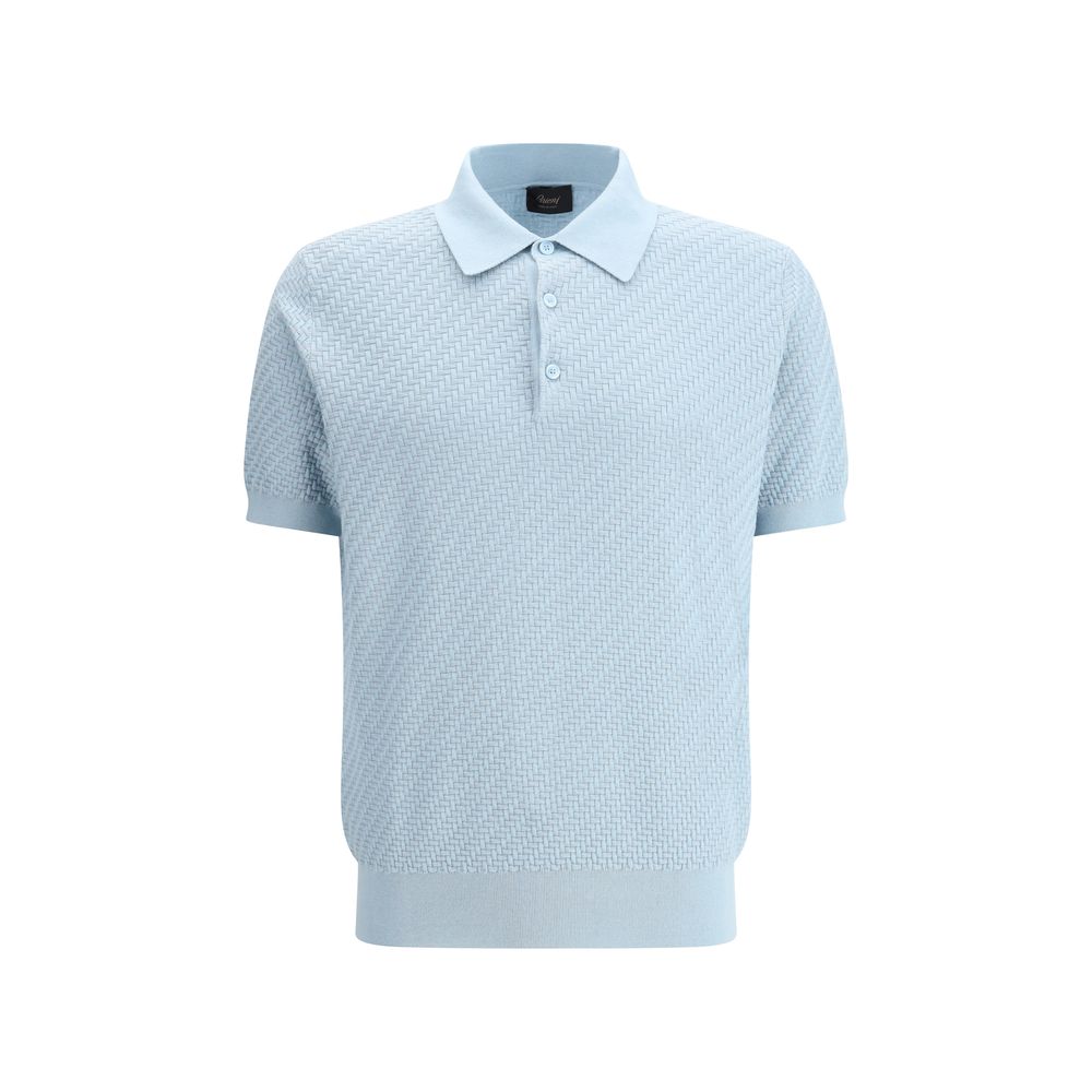 Brioni poloshirt med vævet mønster
