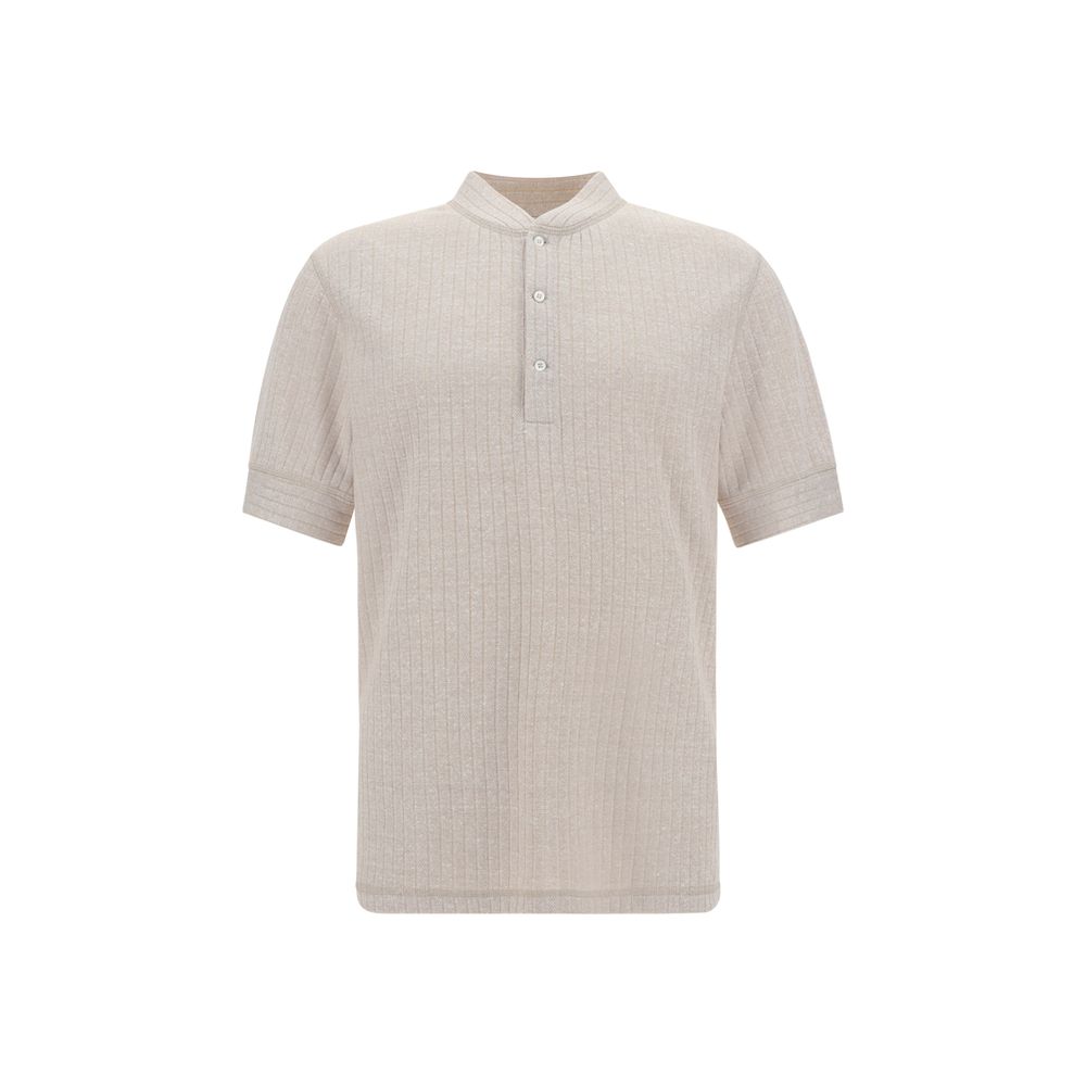 Brunello Cucinelli poloskjorte i hør