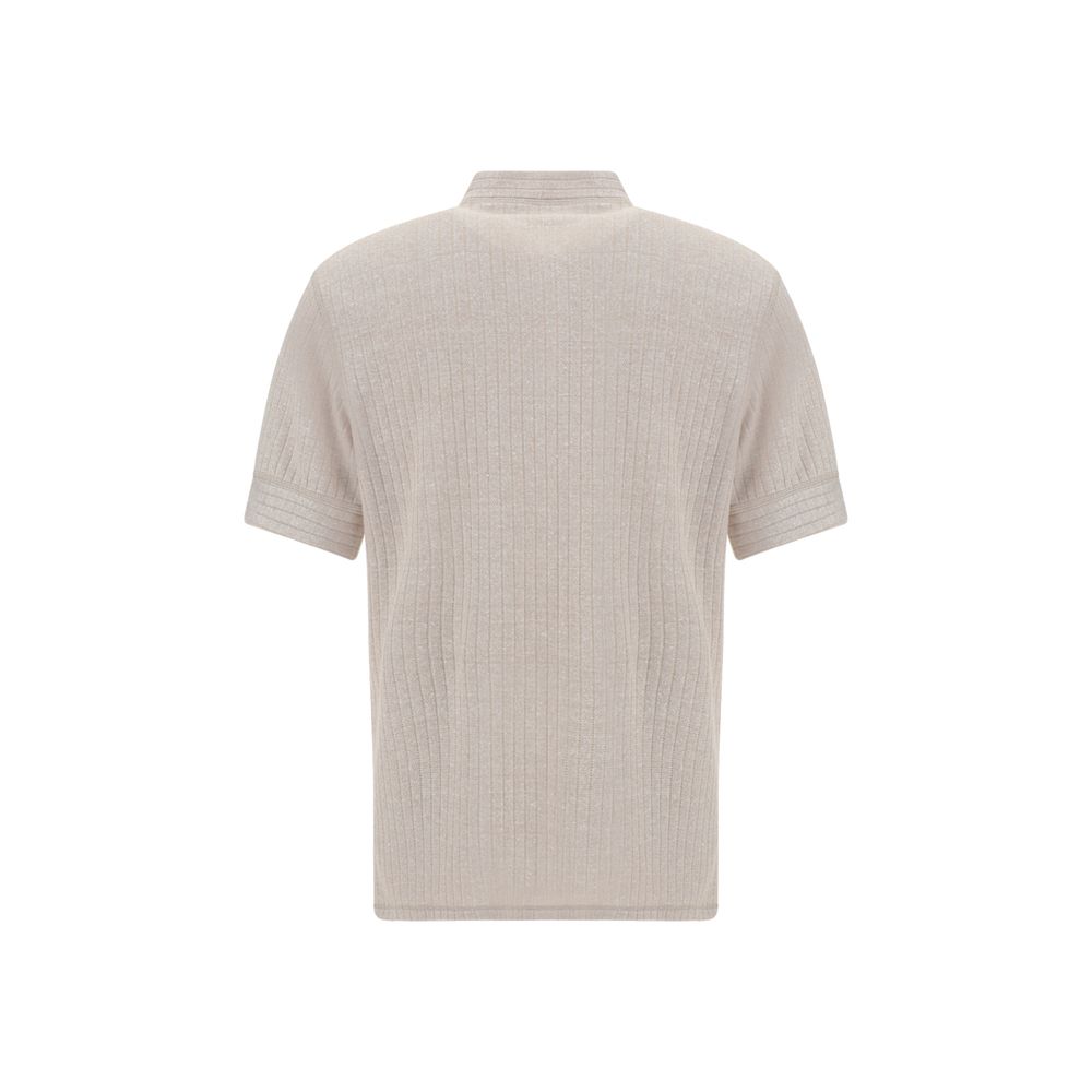 Brunello Cucinelli poloskjorte i hør