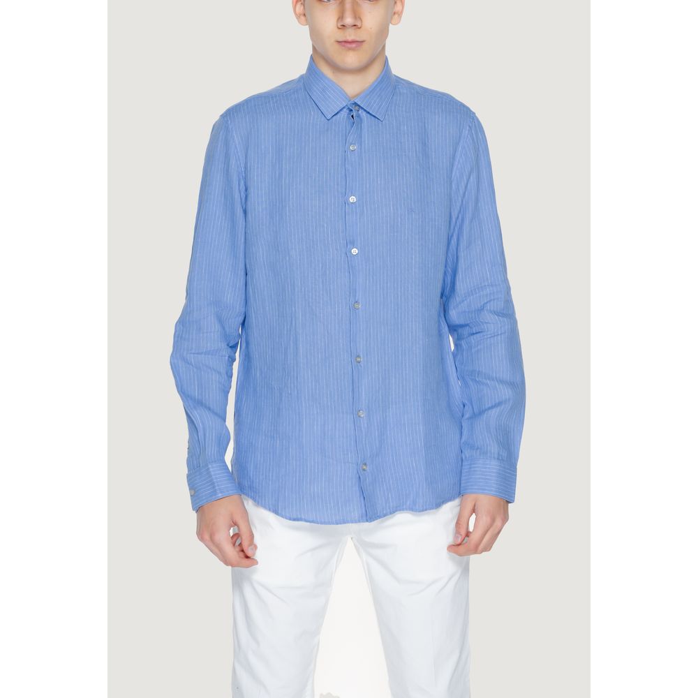 Calvin Klein Blå Hørskjorte