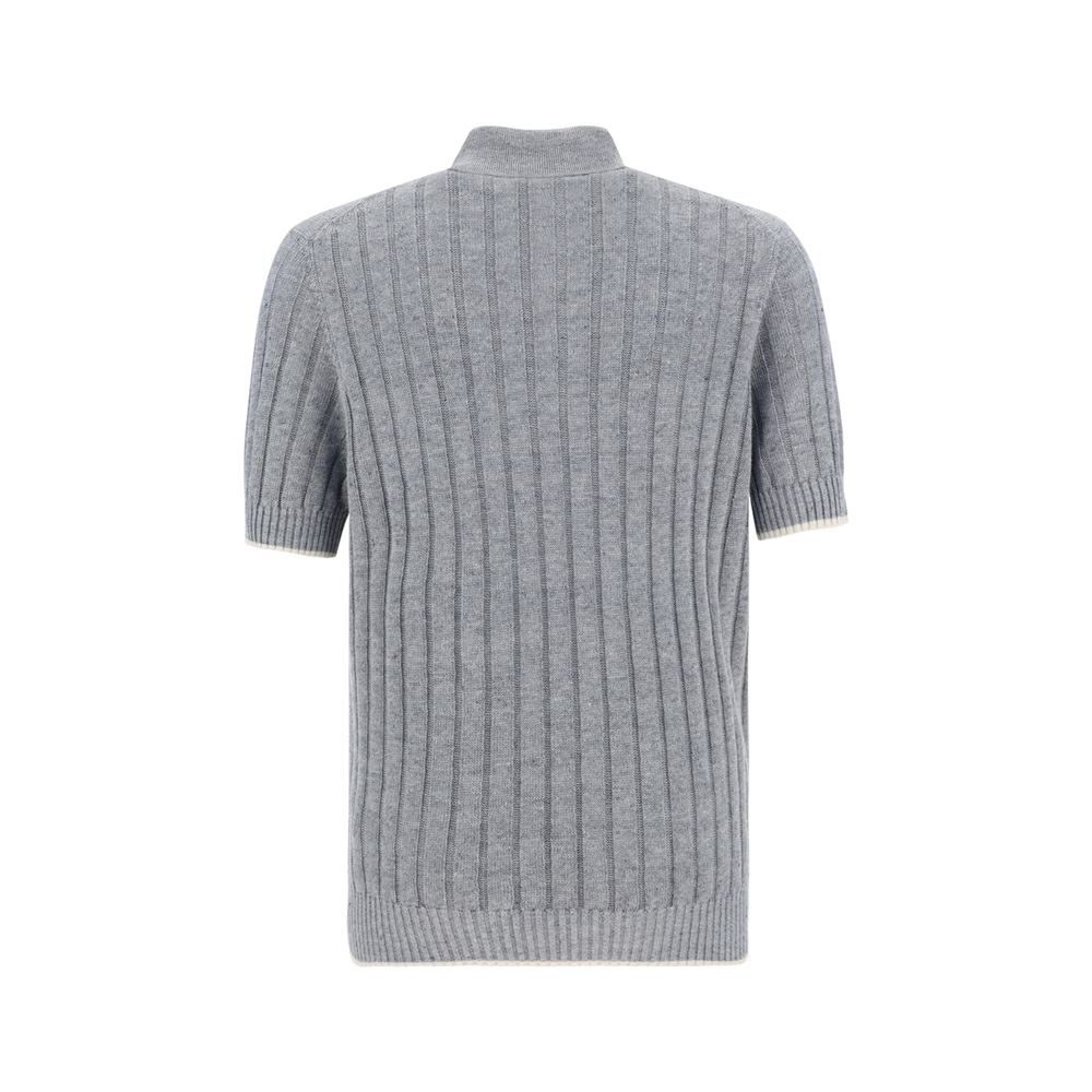 Brunello Cucinelli Ribbet Poloshirt