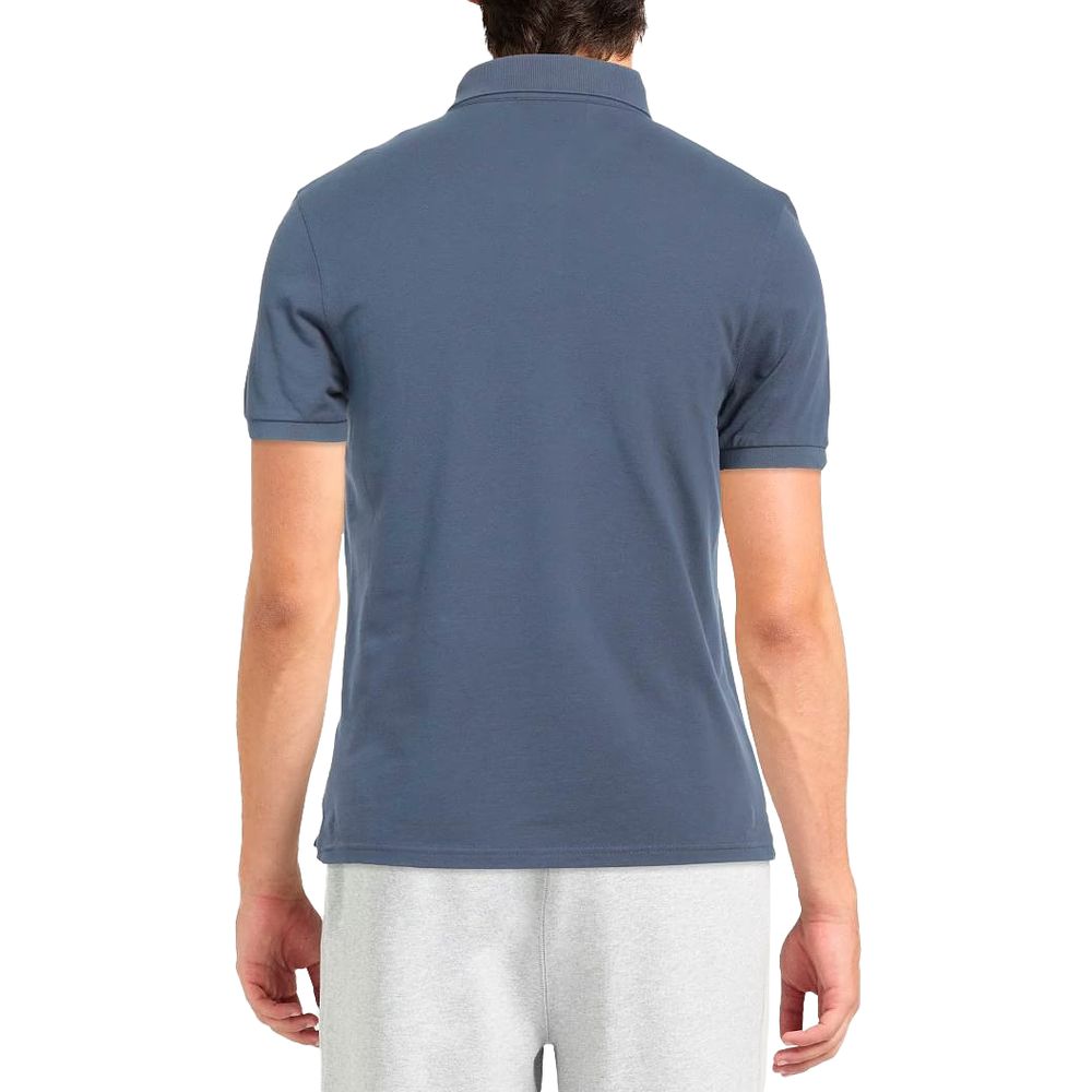 Alpha Studio Blå Bomuldspoloshirt